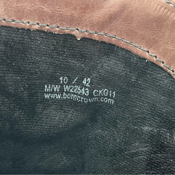 Born Crown Brown Leather Heeled Boots Womens size 10 - Picture 3 of 10